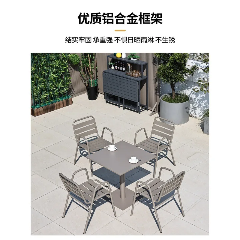 Outdoor Tables, Chairs, Courtyards, Three Piece Set of Small Tables and Chairs for Internet Celebrities,Villa Garden