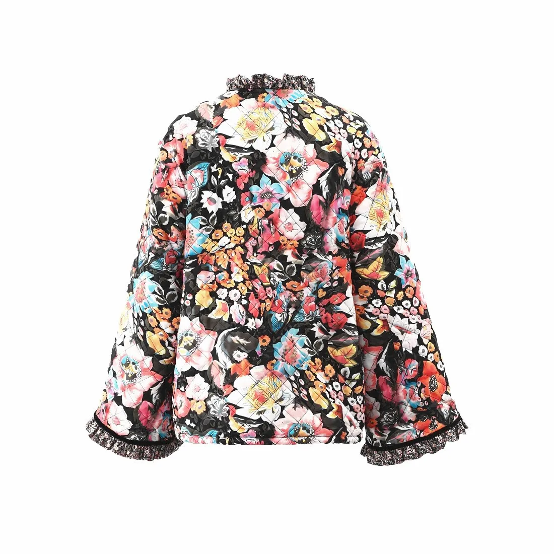 Casual Loose Fit Coat with Single Row Multi Button Closure Round Neck Women Winter Jacket Regular Length Japanese Korean Casual