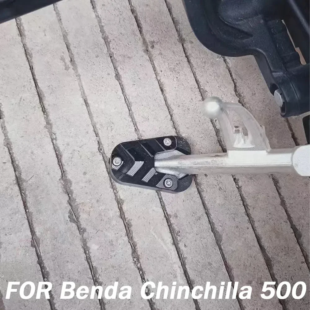 

For Benda Chinchilla 500 Chinchilla500 500Chinchilla Motorcycle Accessories Kickstand Stand Enlarger Extension Plate Pad