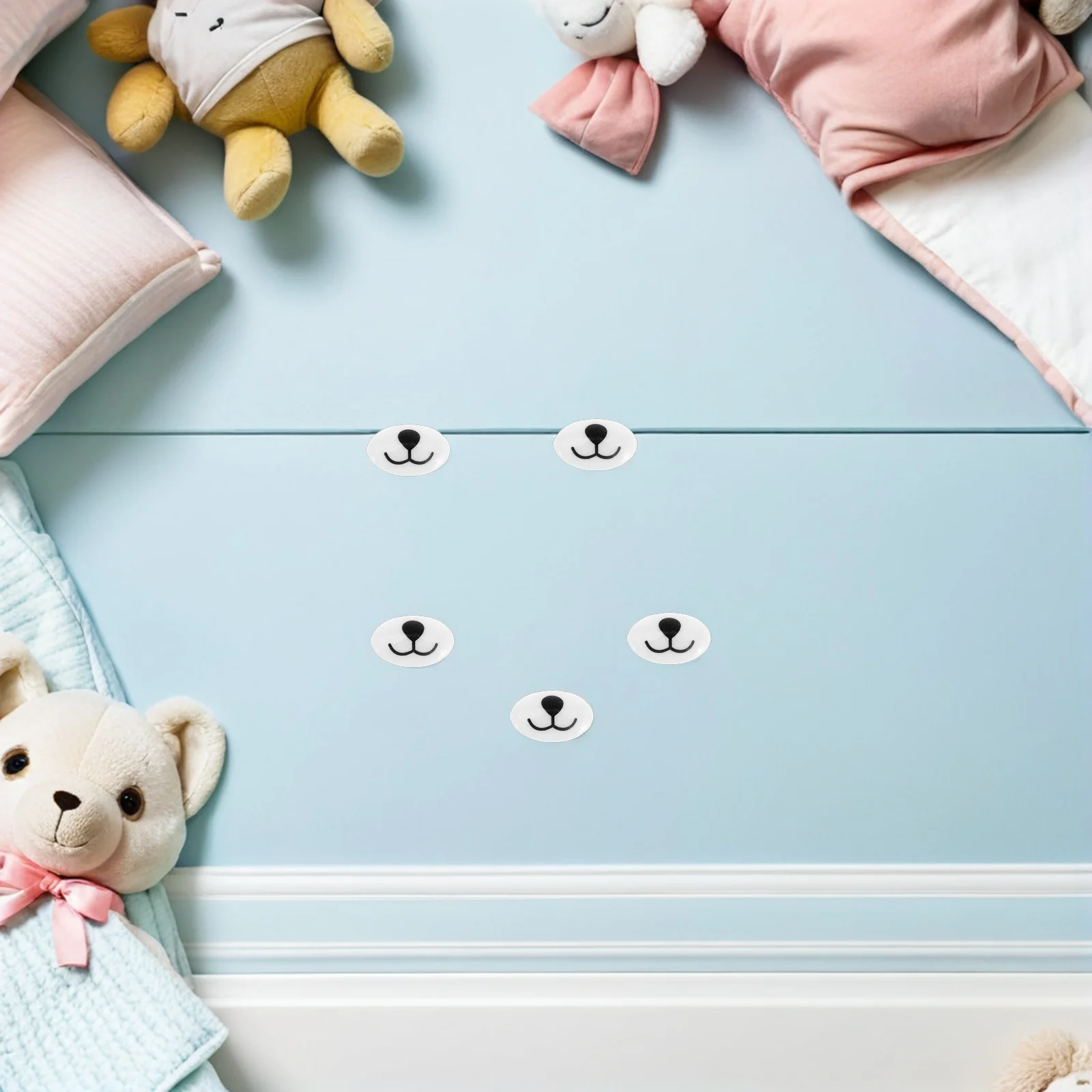 200 Pezzi di Naso di Sicurezza Fatto a Mano all'Uncinetto, Base Piatta Ovale per Riparazione Orsacchiotti, Accessori per Artigianato, Kit Fai-da-Te per Animali di Peluche