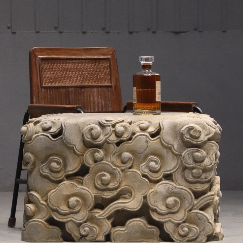 

Stone carving ornament Xiangyun coffee table home office ornament