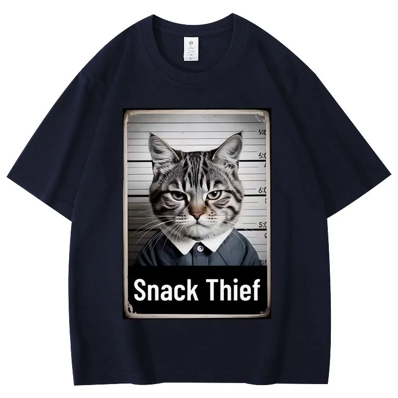 The Latest Men's Pure Cotton T-shirt for 2025, Snack Thief, Comfortable, Breathable, High-quality, Beach Travel, Party, Ins