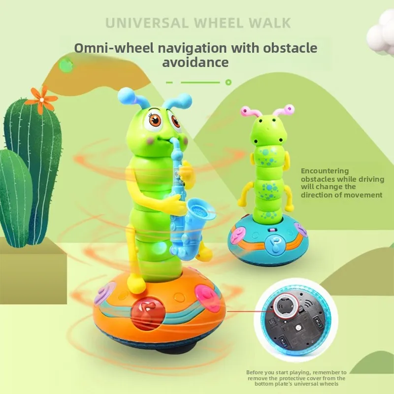 أغنية الموسيقى للأطفال الساكسفون تويستر باغ لعبة خفيفة ملونة عالمية #2
