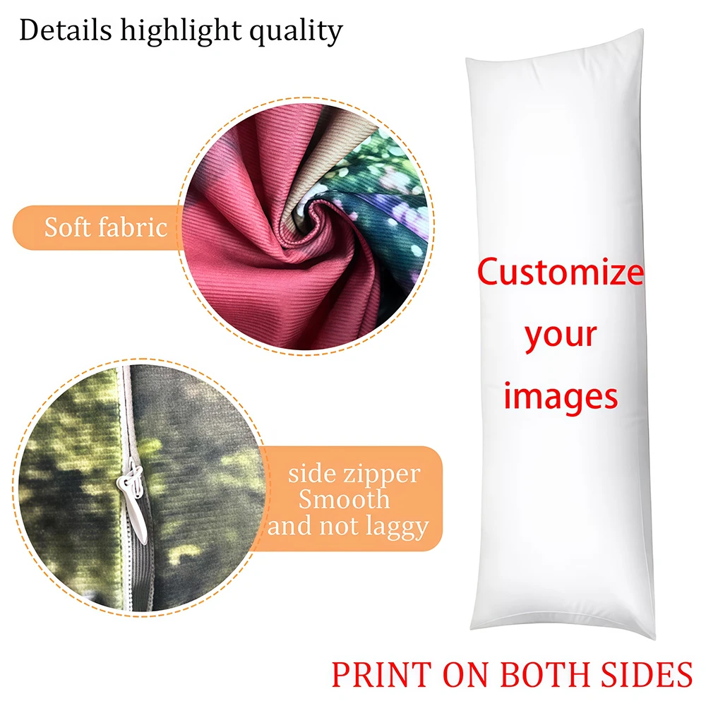 Customizable Equal Body Pillowcase 51x137cm Anime Cartoon Real Person Sleeping Equal Body Please Provide High-Resolution Images