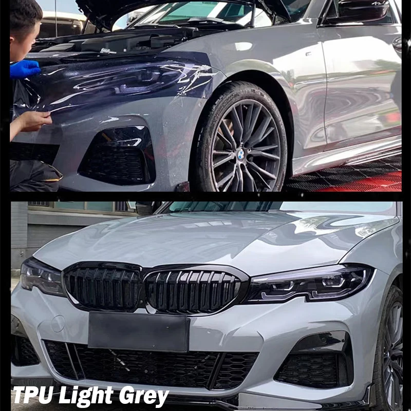 2M Hot Repair Smoked Black Transparent PPF TPU Car Lamp Tint Headlight Anti-scratch Protection Auto Headlamp Film