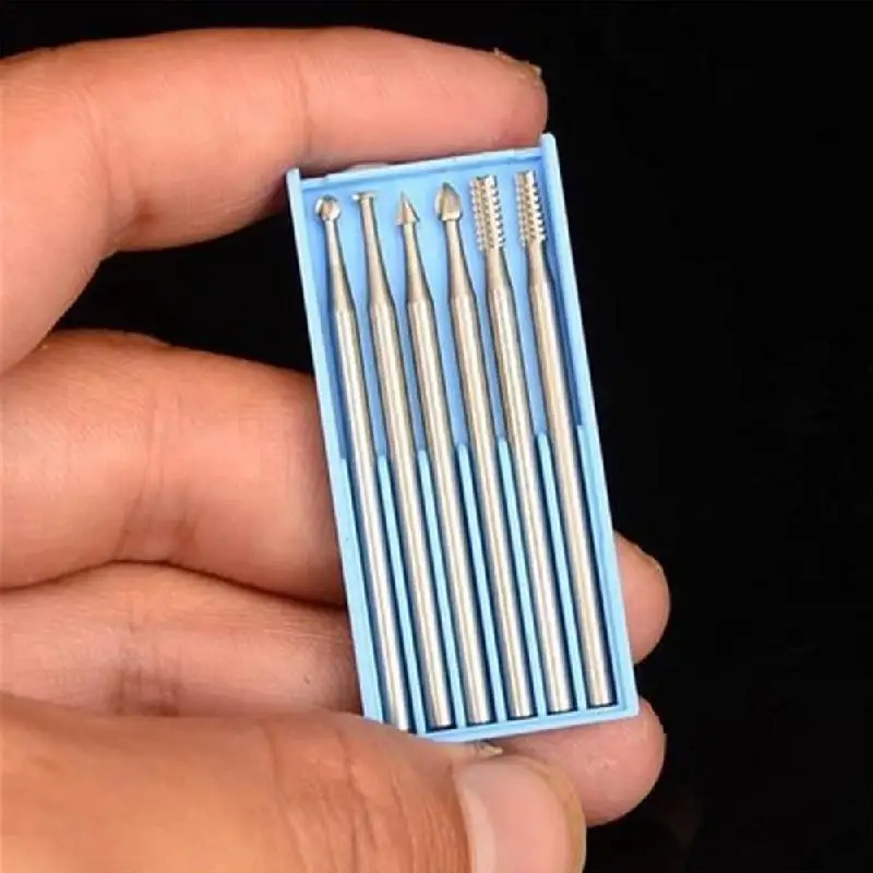 

Крестообразный вырез - сверла для ногтей из карбида вольфрама и лабораторные боры - стандартный маркировщик с хвостовиком 3/32 дюйма, 6 шт. фреза для резьбы по дереву