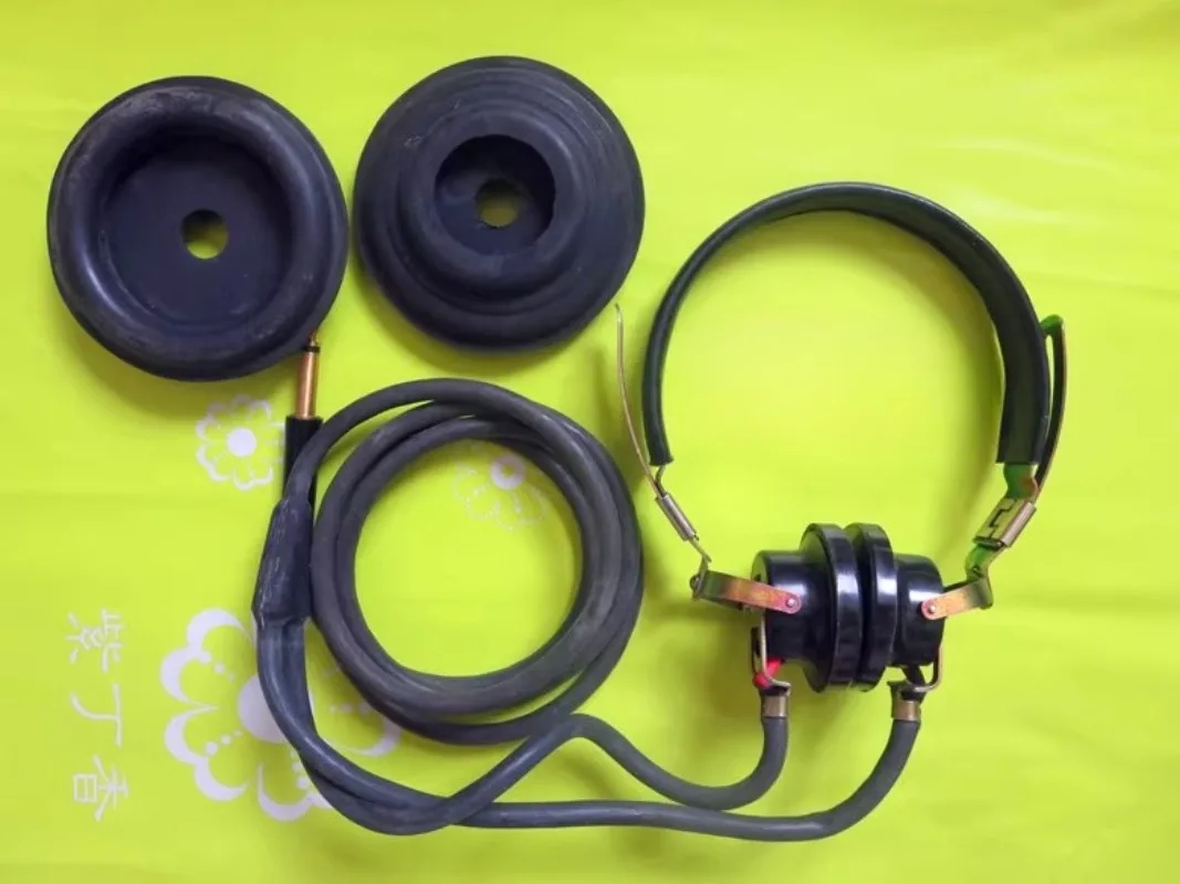 High Impedance Headphones TA-4, 2200 Ohms, 65 Ohm Crystal Radio, Large Double Ear Reed Dynamic Iron Dynamic Coil Headphones