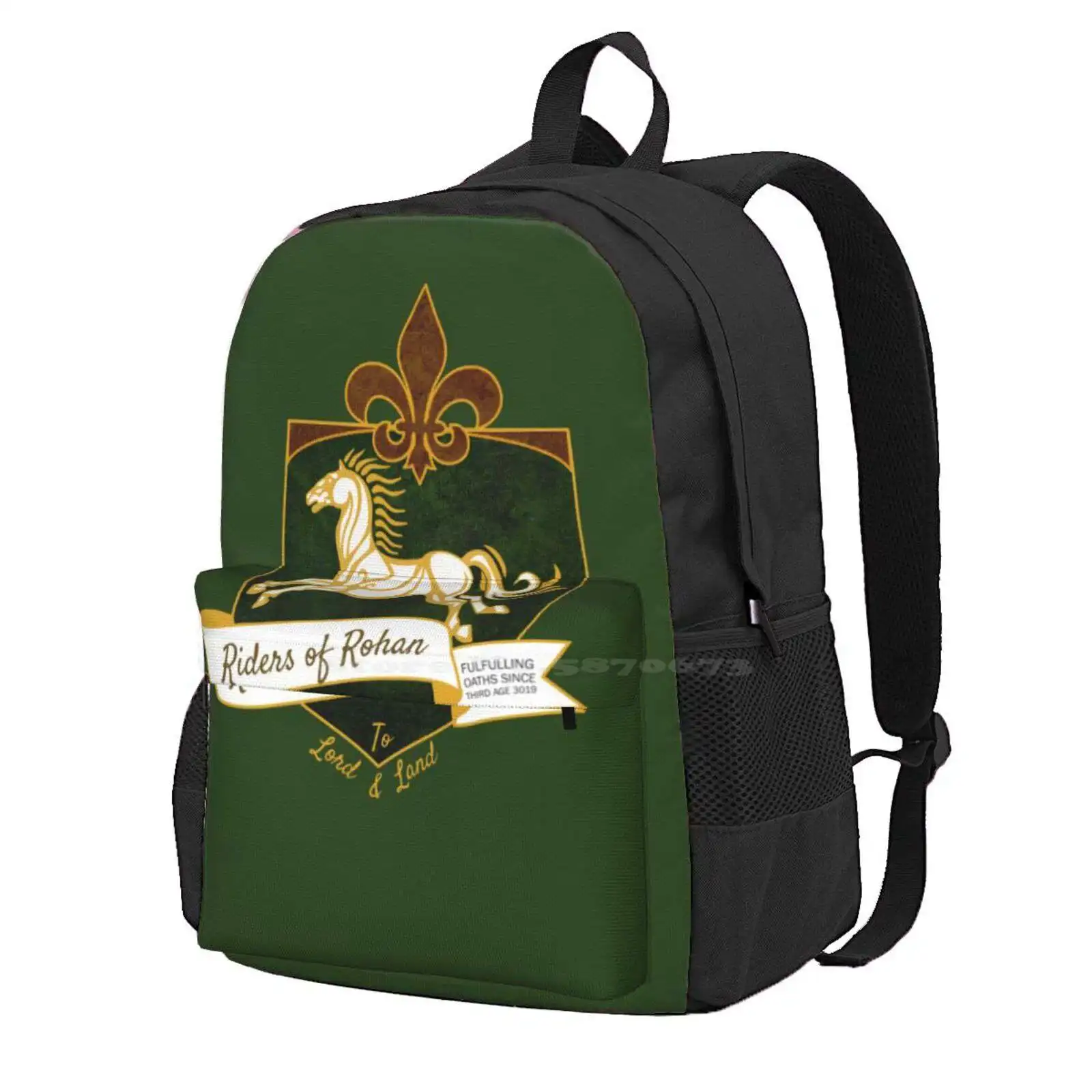 Mochila escolar The Riders, bolso de moda, rohrim Riders Of ABCD Return Of The King, Two Towers Theoden Eowyn Horses, gran oferta