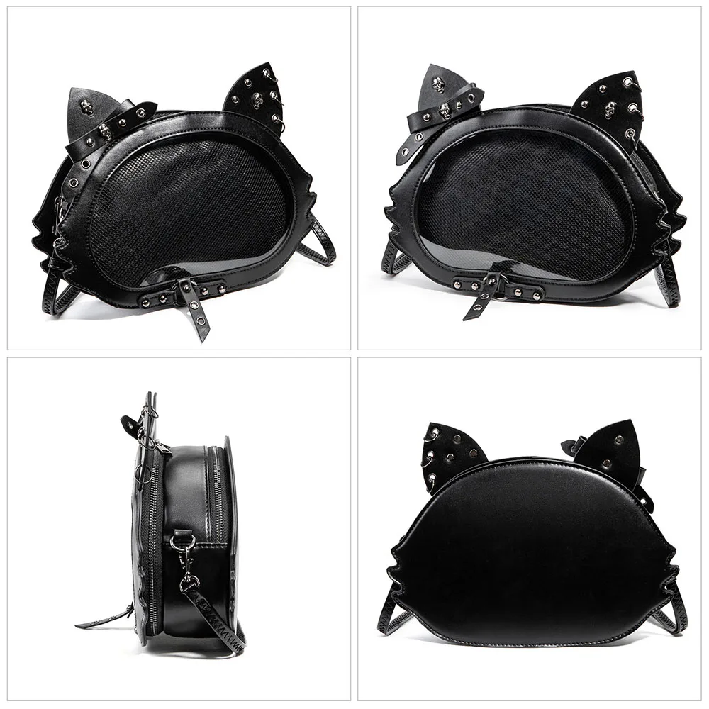 

Cute Cat Shaped Anime Itabag Japanese Style JK Uniform Bag Solid Color Daily Crossbody Shoulder Bags Transparent Display Bag