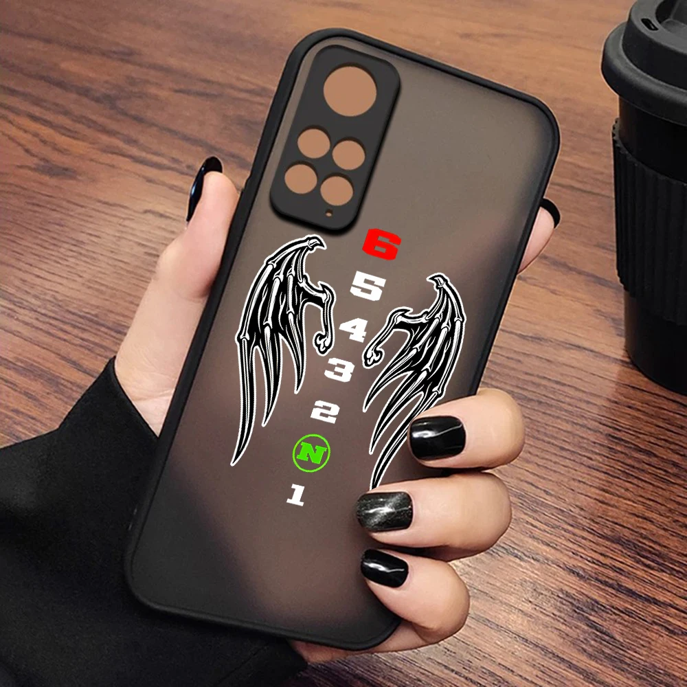 Luxury 1N23456 Motorcycle Phone Case For Xiaomi Redmi Note 13 12 11 10C 10X 9 9A 9T 9C 8 7 Pro Plus 5G Matte Transparent Cover