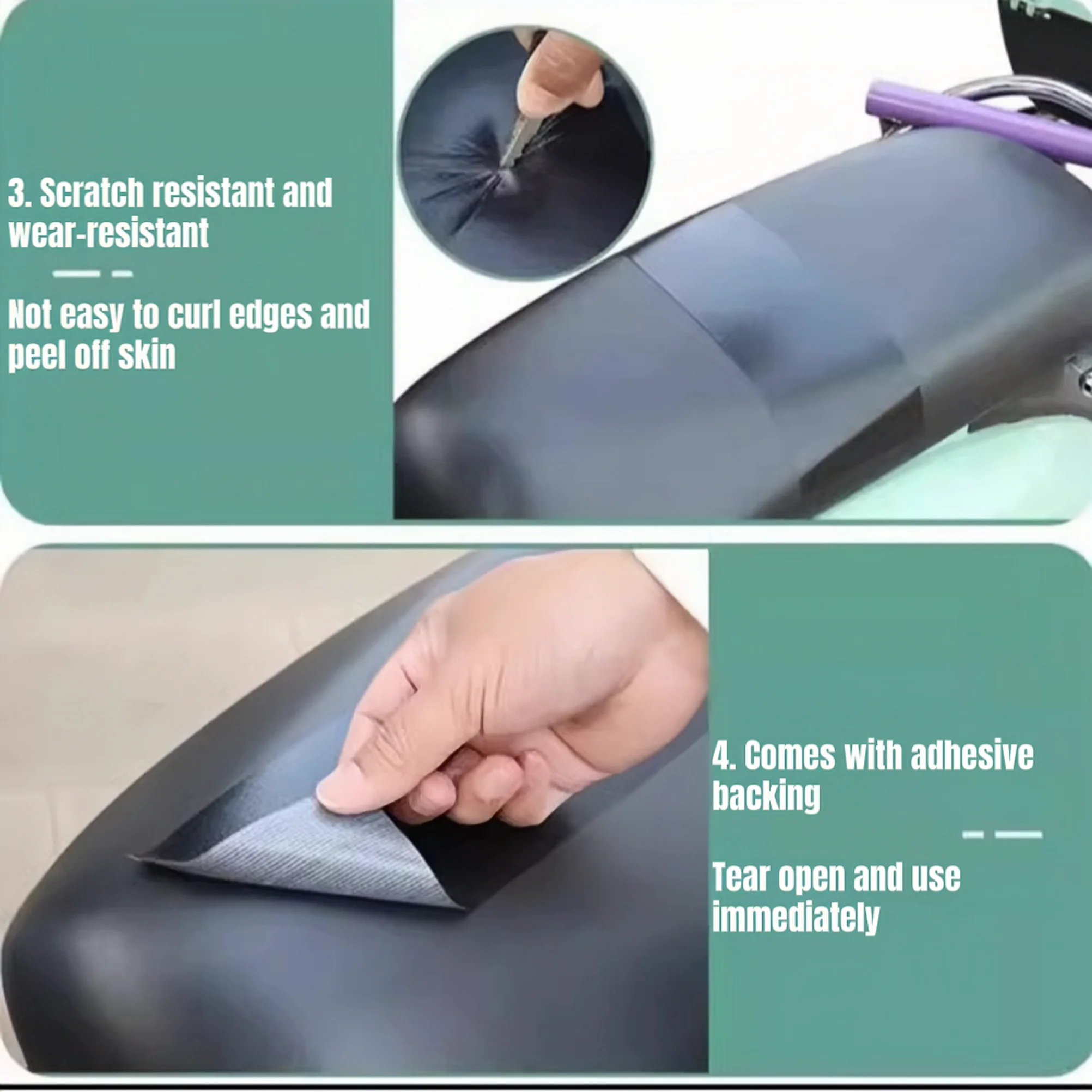 Motorrad-Sitzreparaturband, Geeignet für Verschiedene Lederwaren, Auslaufsichere Aufkleber für Sofasitze, Wasserdicht und Sonnenschutz – Detail 6