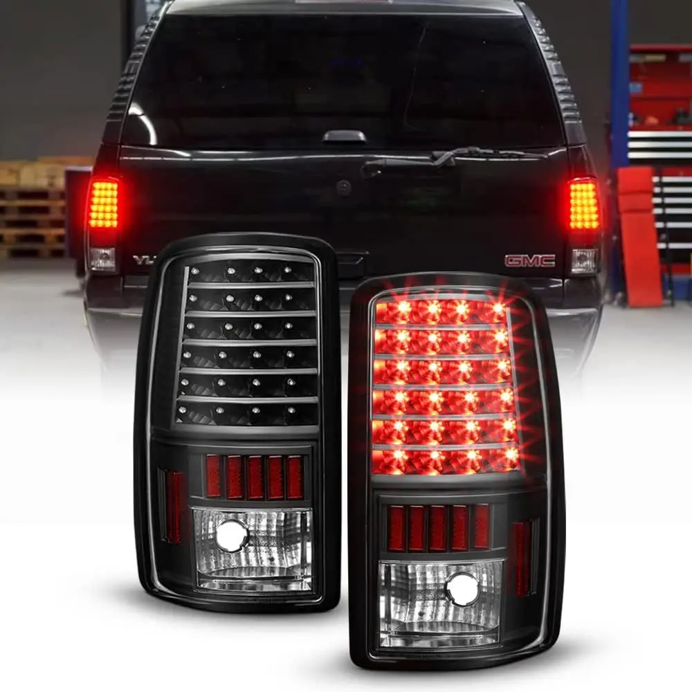 

- For Black 2000-2006 Chevy Suburban Tahoe GMC Yukon XL LED Tail Lights Brake Lamps
