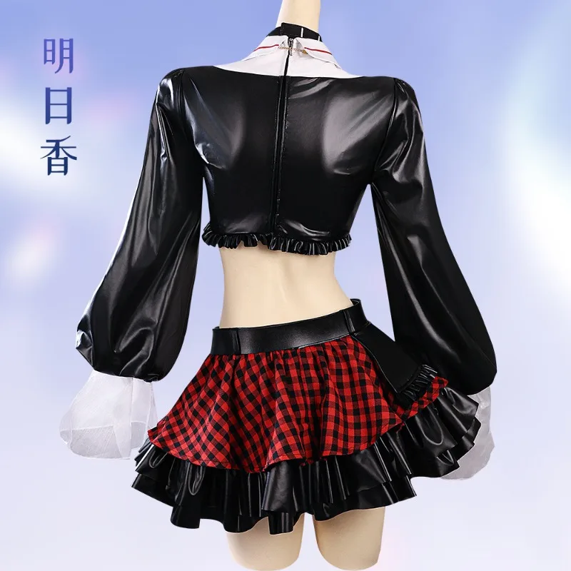 New Rock Band Warrior Figurine Asuka Cosplay Anime Newly Soryu Costume Woman Sexy Gothic Uniform Skirt Wig Set Party Play Outfit view 2