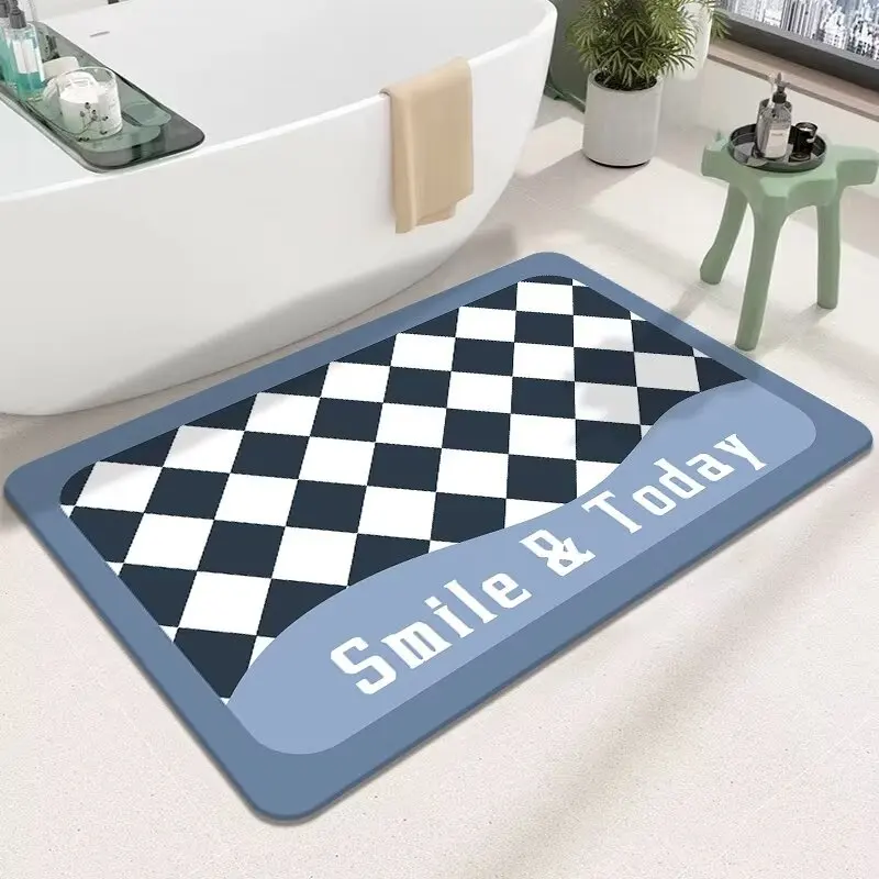 سجادة أرضية الحمام الكرتونية، طين المشطورة، امتصاص الماء سريع الجفاف، سجادة الباب، سجادة المرحاض المنزلية غير قابلة للانزلاق #6