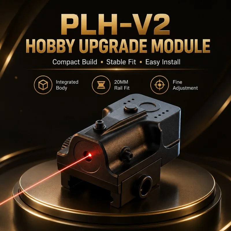 Alloy Mini Red‑Light Decorative Positioner, Four‑Way Precision Adjustment Indicator Accessory for 20mm Hobby Rail
