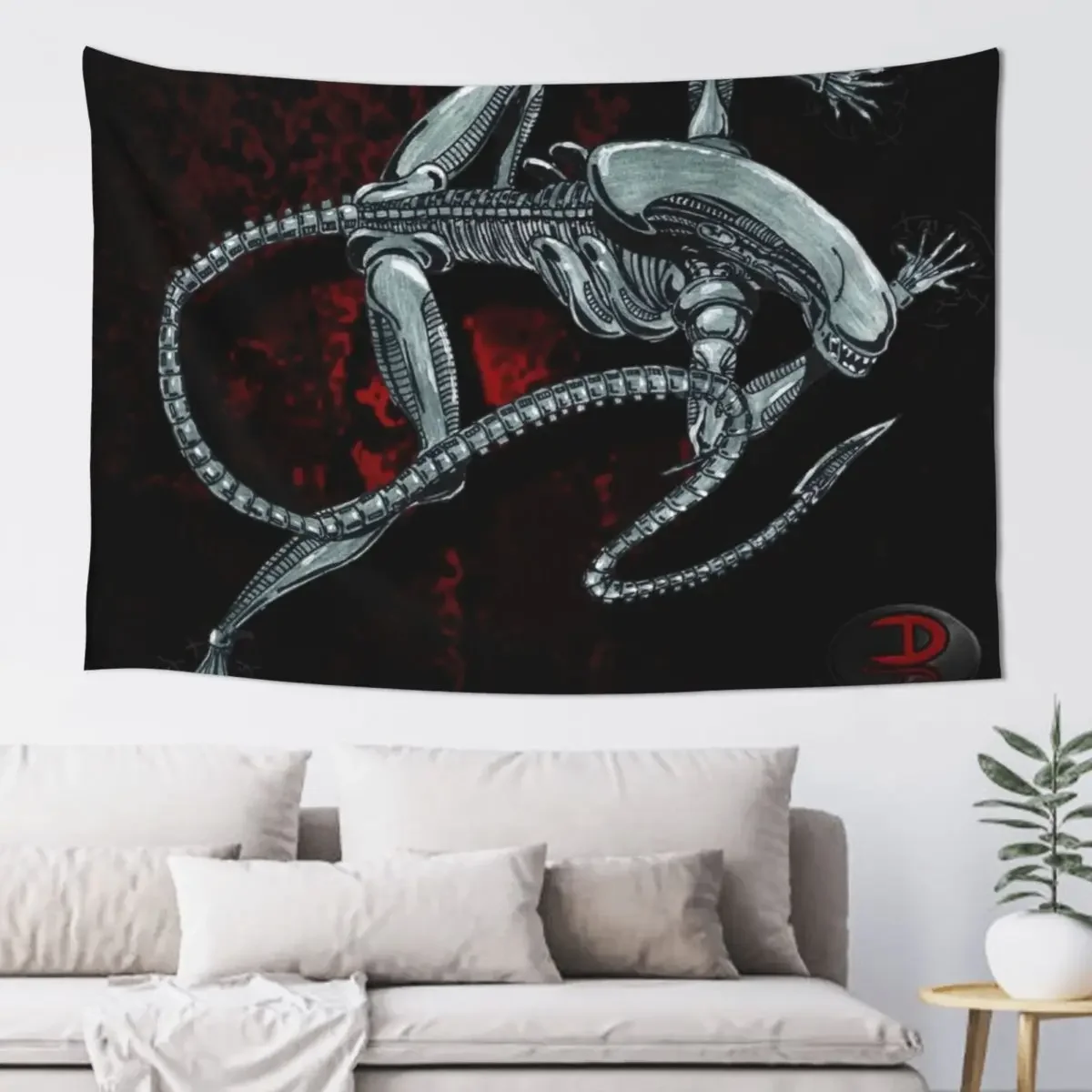 Xenomorph (DmNerdArtist) Tapestry Room Decorations Room Decorations Aesthetic Decoration For Bedroom Tapestry