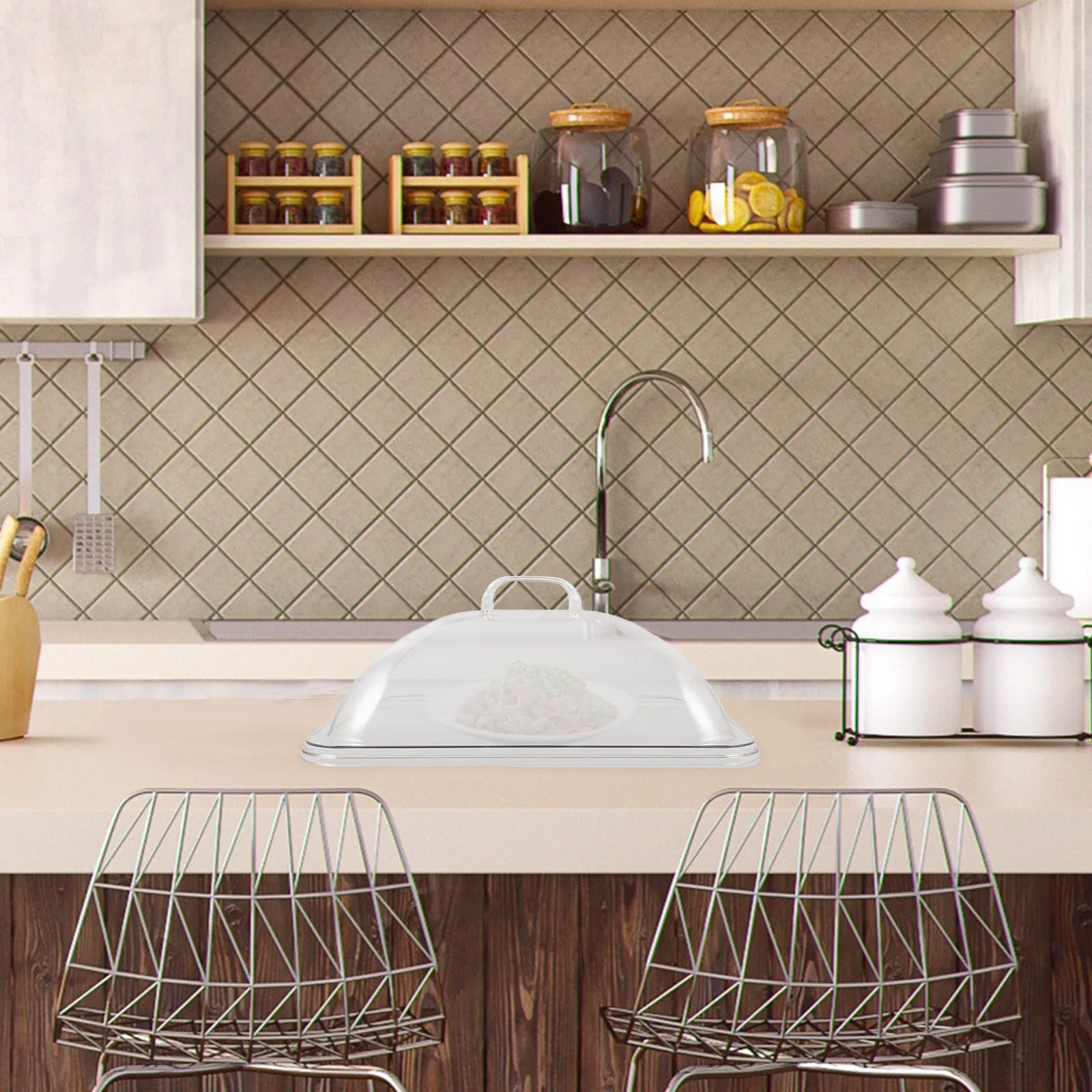 

Acrylic Clear Cake Dome Cover Reusable Food Protective Dome Shape Snack Display Cover Food Covers for Outside Cake Protector