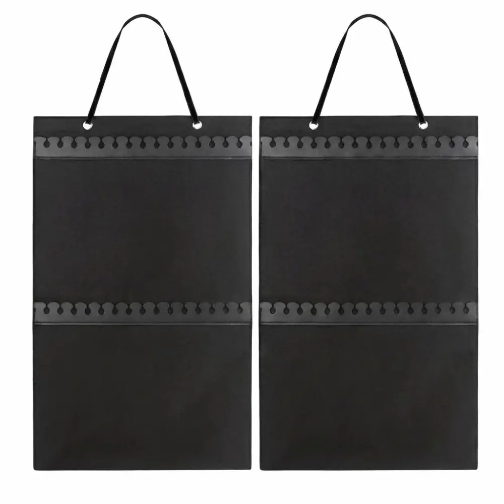 Wall Mounted Jewelry Organizer Bag Single/Double Sided Vertical Jewelry Storage Felt Space Saving Jewelry Collection Holder