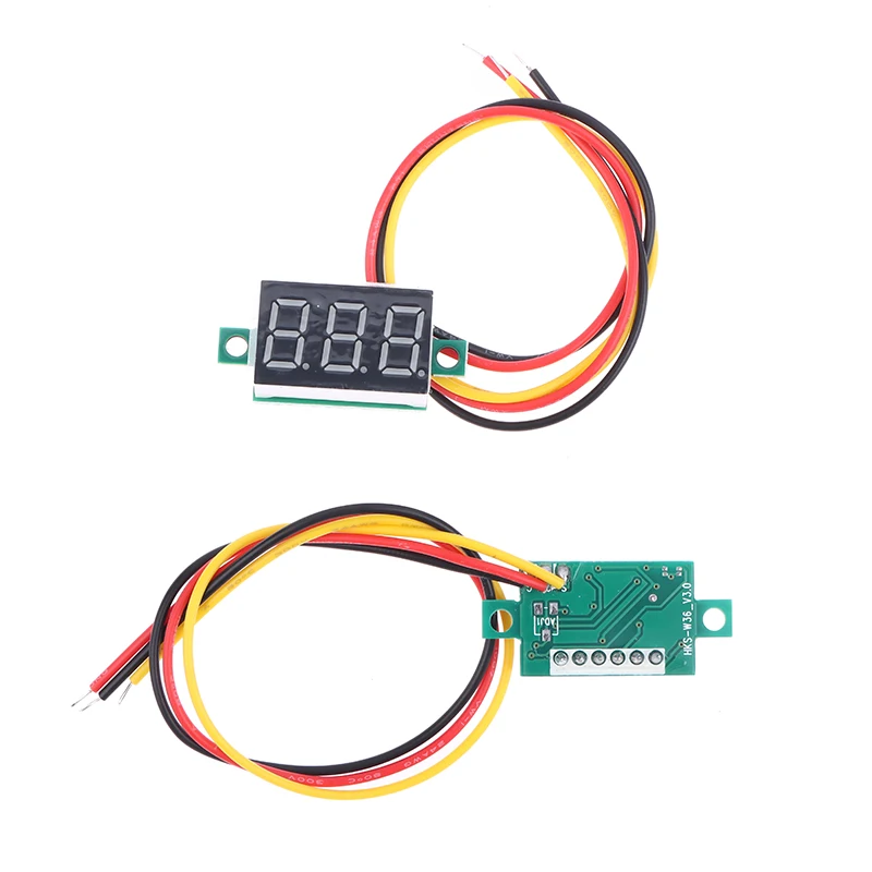 2PCS DC 0-100V LED Digital Voltmeter 0.36
