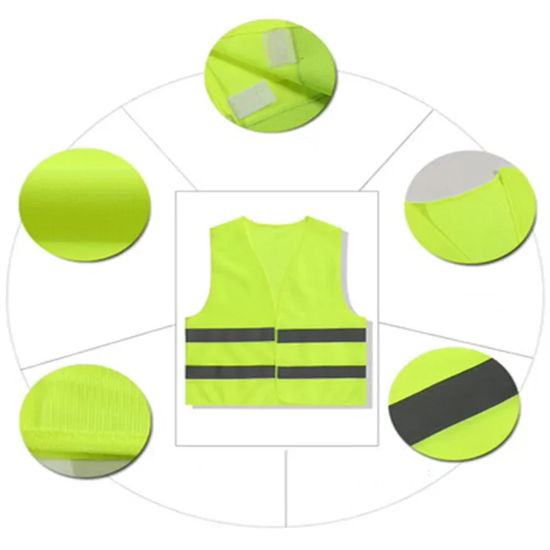 Plus Size Reflective Vest Working Clothes High Visibility Day Night Warning Safety Vest Traffic Construction Safety Clothing