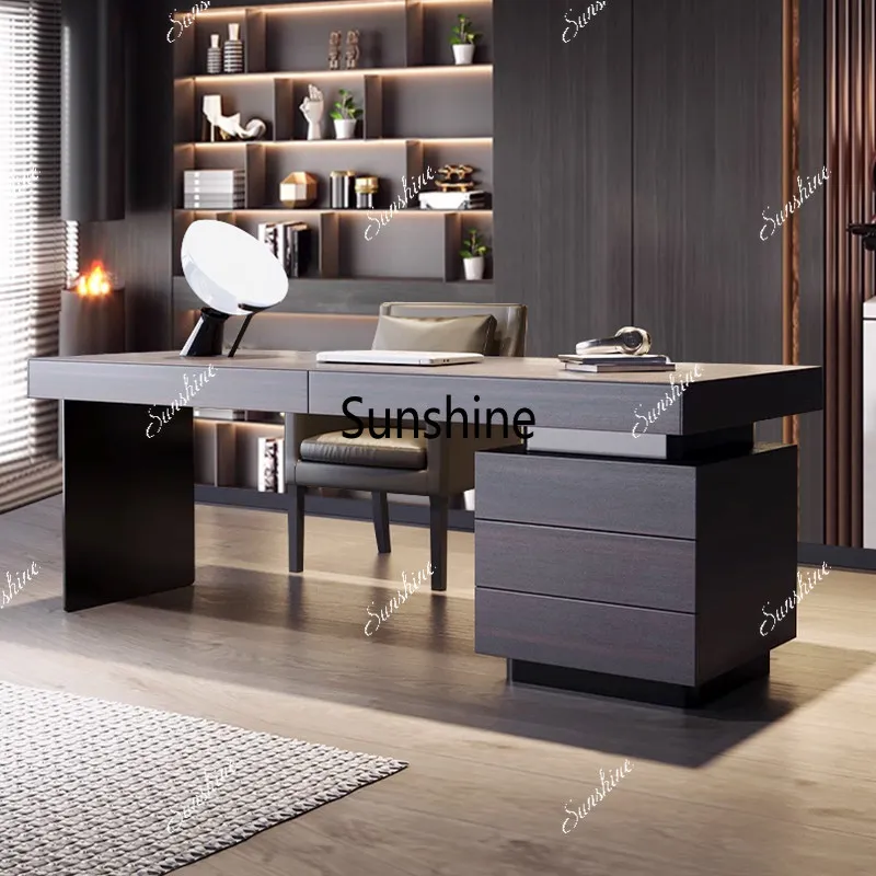 

Italian minimalist desk modern minimalist design, solid wood, high-end home