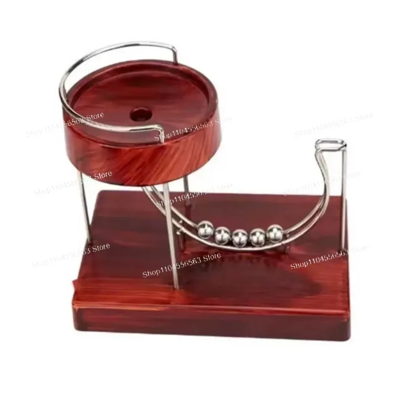 Machine à mouvement perpétuel en fer, Art cinétique, Jouet de bureau à billes noires, Gadget physique, Décoration oscillante équilibrée