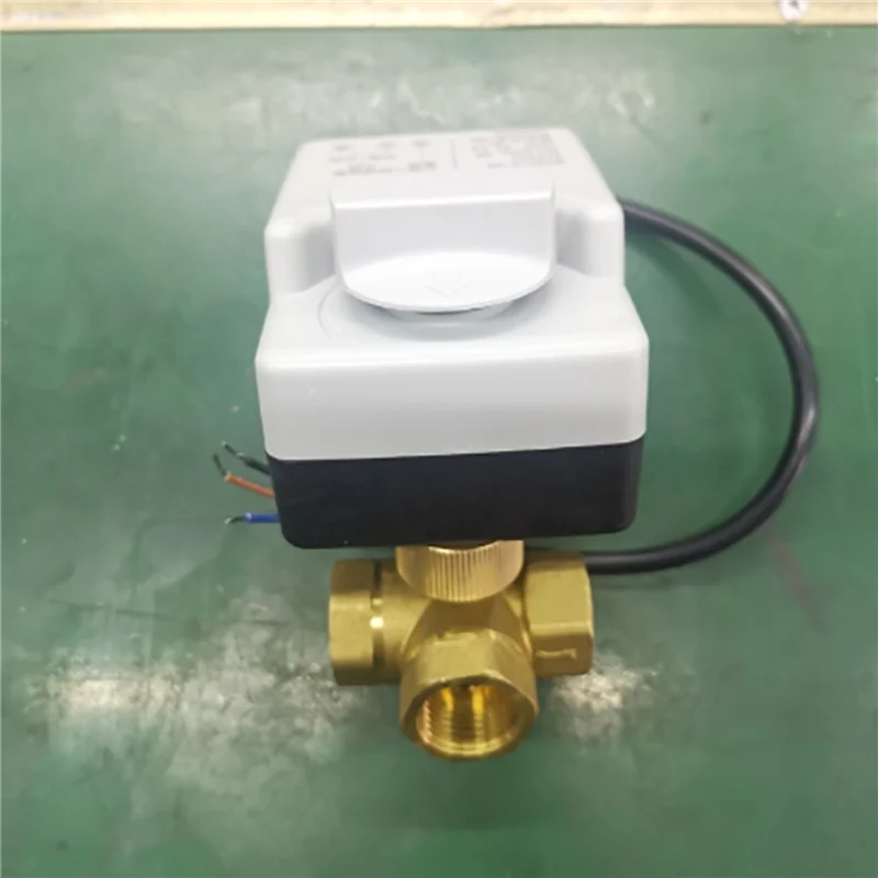 ABUL-2X Valvola a sfera attuatore elettrico aria condizionata AC220V DN15 Valvola a sfera elettrica a tre vie a tre fili a due comandi