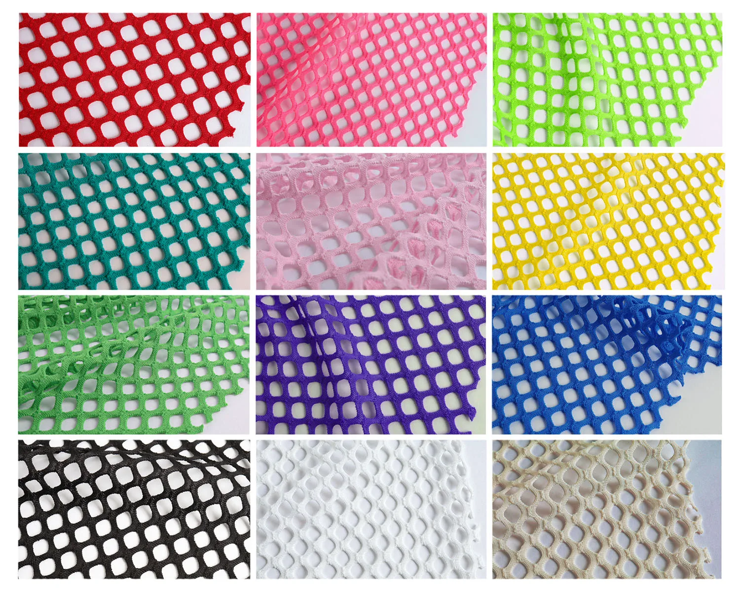 Dia.1cm Diamond Holes Mesh Polyester Fishnet Fabric Small Stretch 165cm wide - sold by the yard (91cm long)