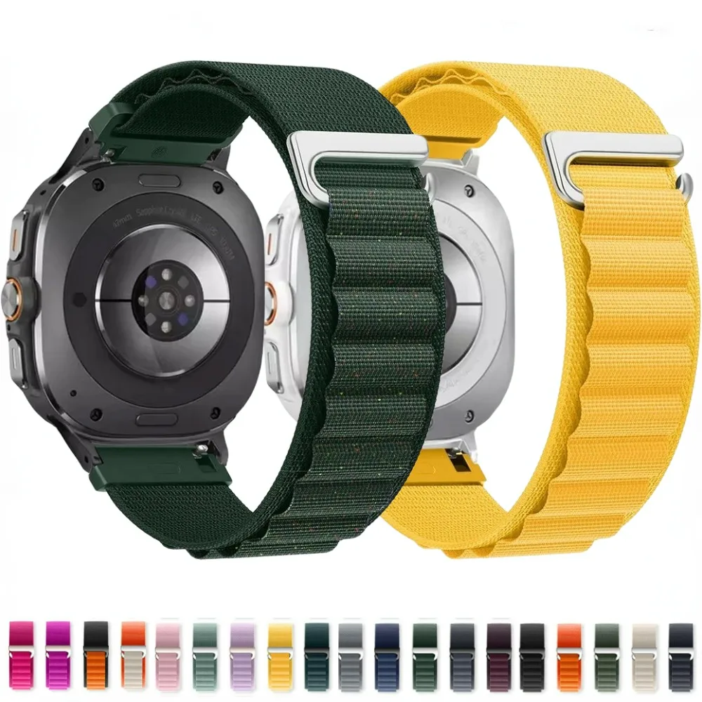 

Nylon Loop Band for Samsung Galaxy Watch Ultra 47mm Adjustable Breathable Wristband for Galaxy Watch Ultra Sports Bracelet Strap