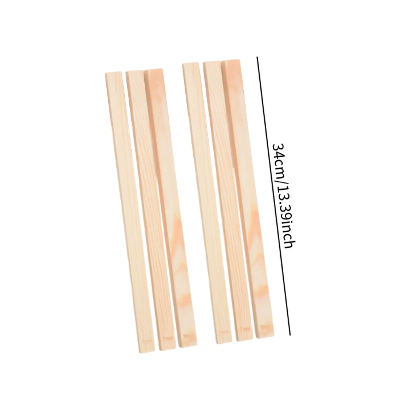 Wooden Earthenware Rolling Pin Guide Measuring Strips Craft Roller for Home Clay Pottery Dough