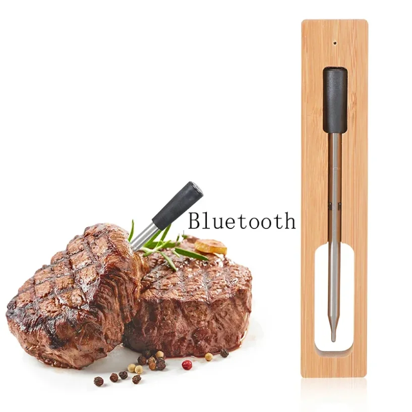 

Wireless Meat Food Thermometer for Oven Grill BBQ Smoker Kitchen Smart Digital Bluetooth Barbecue Thermometer Temperature Gauge
