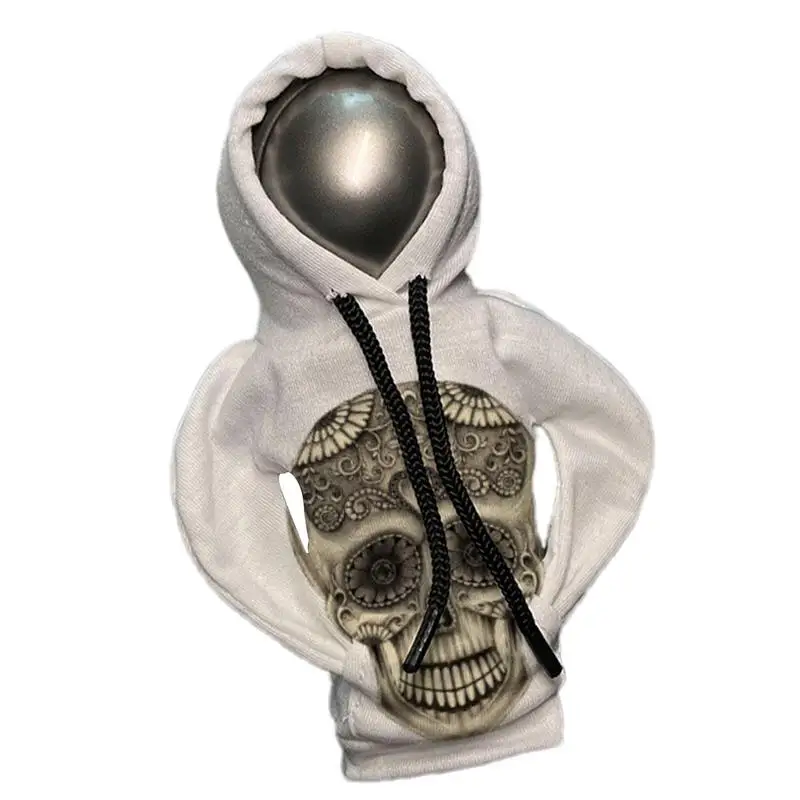 Gear Shift Cover Halloween Skull Car Shifter Knobs Cover Trendy Hooded Shirt Car Shifter Stick Protector Car Shift Gear Cover