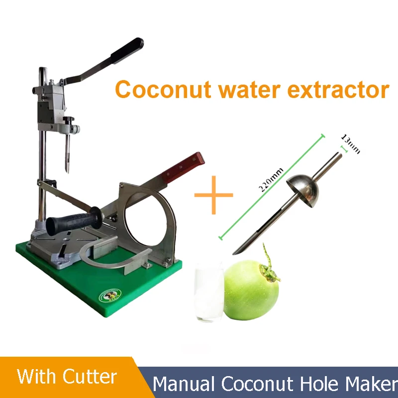 Ensemble d'outils pour ouvrir la noix de coco de qualité supérieure – Perforateur à noix de coco en acier inoxydable et couteau grattoir à viande de noix de coco avec manche en Ensemble d'outils pour ouvrir la noix de coco de qualité supérieure – Perforateur à noix de coco en acier inoxydable et couteau grattoir à viande de noix de coco avec manche en