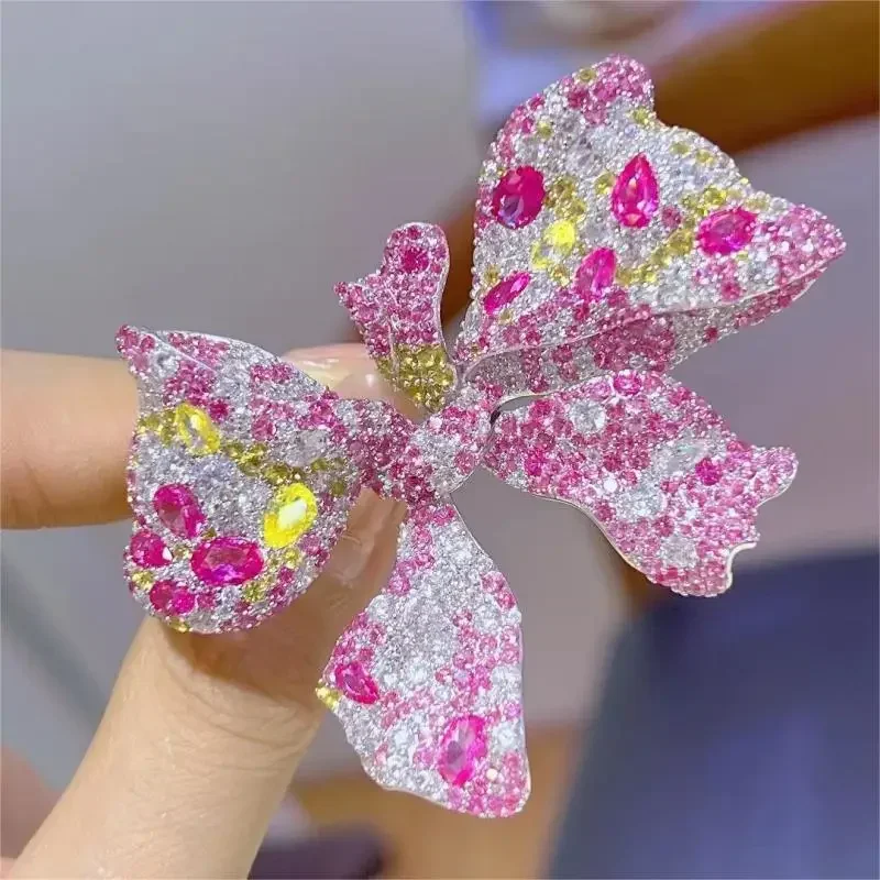 

RUIF 2023 Popular 5A Zirconia Two Colors Butterfly Brooch S925 Silver Gemstones Jewelry