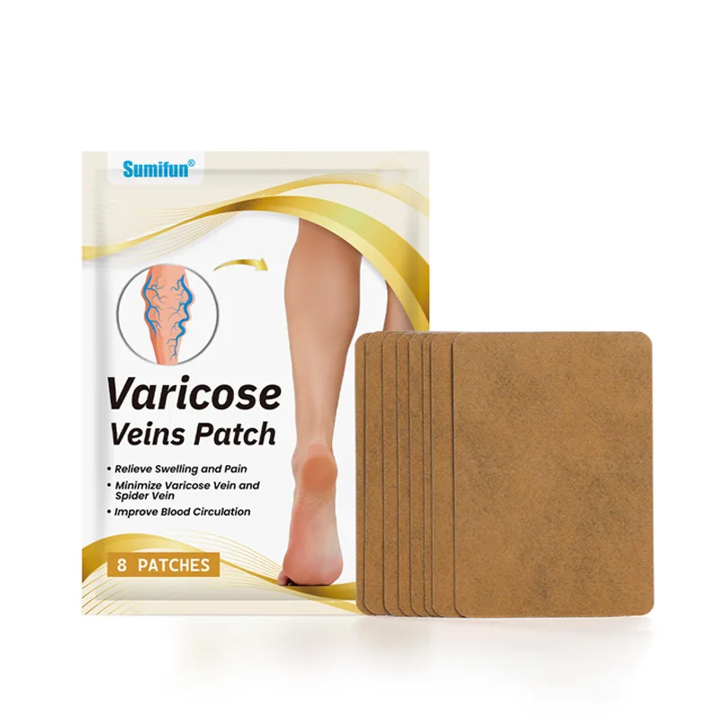 Varicose Veins Relief Patch for Legs, Plant-Based Formula for Swelling & Soreness, 8 Pcs Herbal Comfort