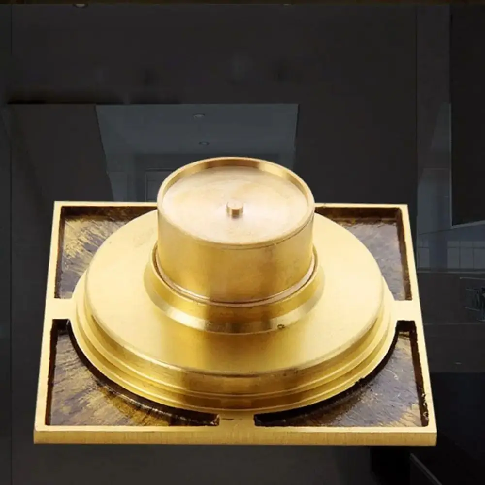 

Удобный латунный слив для пола, съемный квадратный слив для душа с защитой от запаха, нержавеющий, водонепроницаемый, дренажный для ванной комнаты, кухни