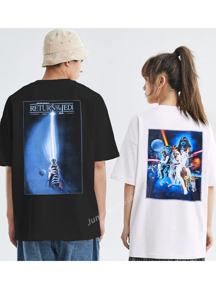 (uniqlo) Új Csillag wars Póló y2k tees férfiak Csináltatás Becő Póló felső férfiak Gyapot Póló felső Födémgerenda Nők Póló férfiak Öltözés