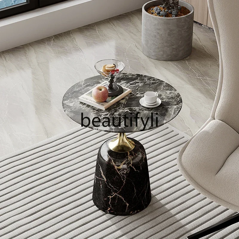 

Simple modern sofa living room round table small coffee table household high-end corner table