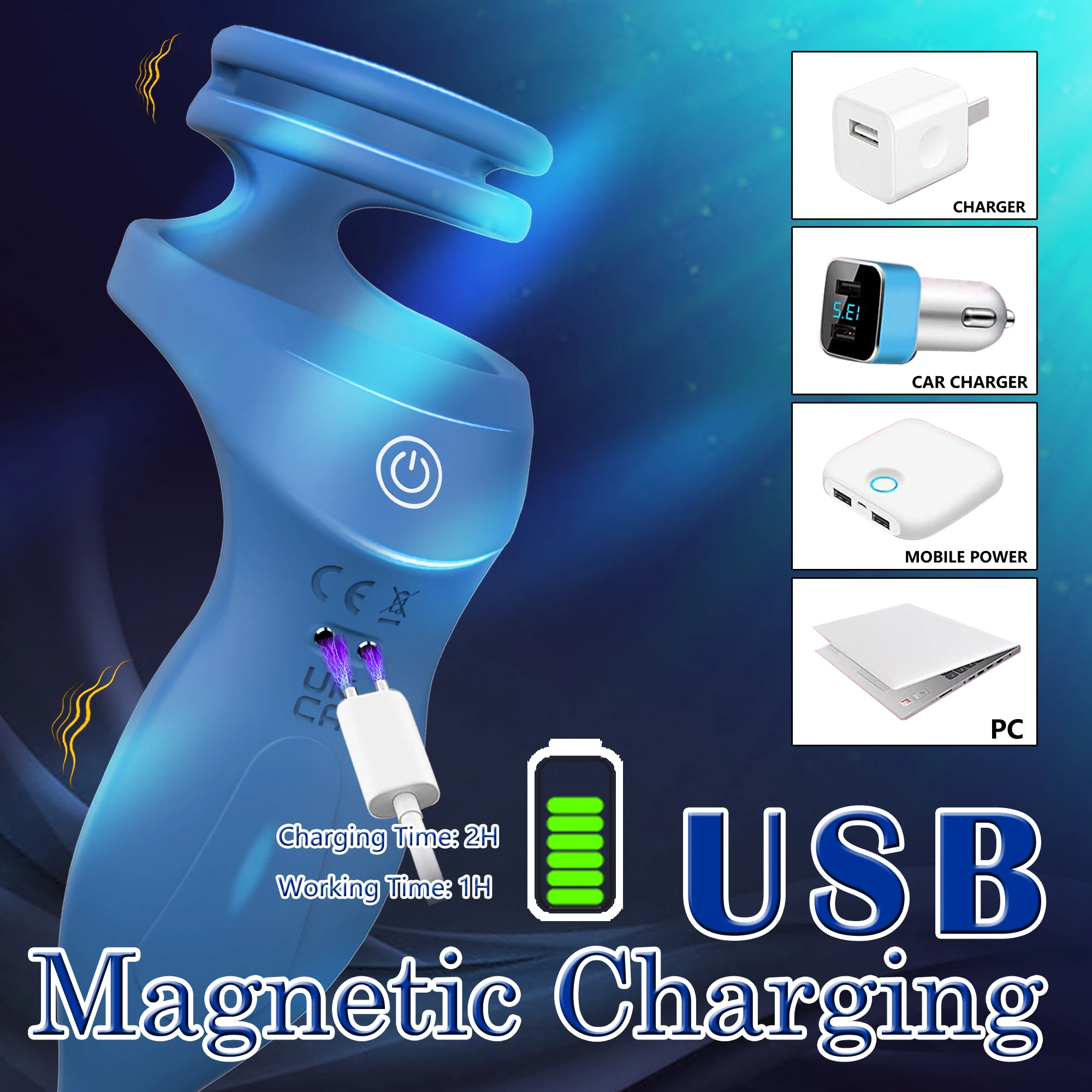 Vibrating Cock Penis Ring with Prostate Anal Butt Plug Vibrator Delayed Ejaculation Sex Toys for Men Testicle Scrotum Massager - view 3