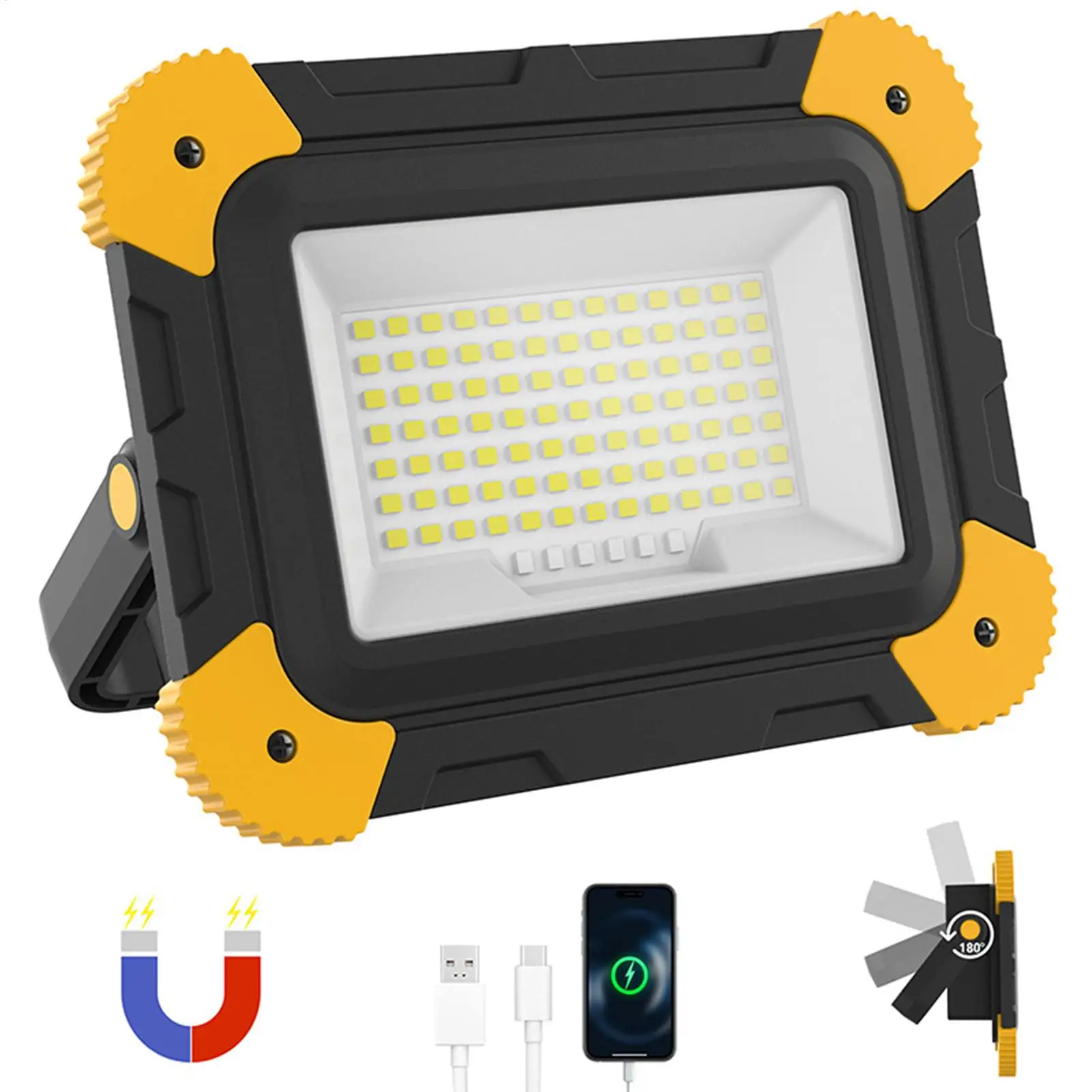 LED فانوس التخييم طوي مصباح بعمود LED أضواء خيمة لمواقع البناء ورشة عمل المرآب إصلاح المنزل الإنقاذ الصيد