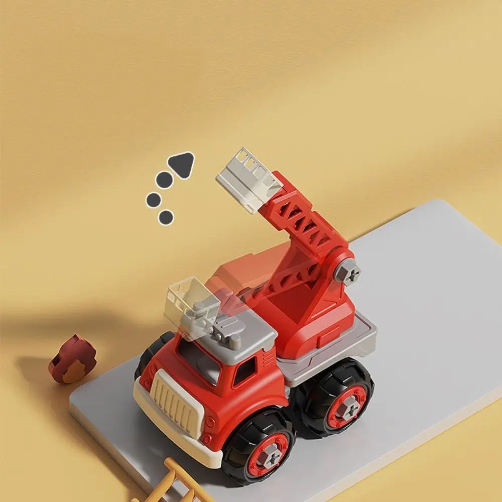 พลาสติกจำลอง DIY ของเล่นรถรุ่นถอดสกรูถอดประกอบรถของเล่นการ์ตูนการศึกษาในช่วงต้น