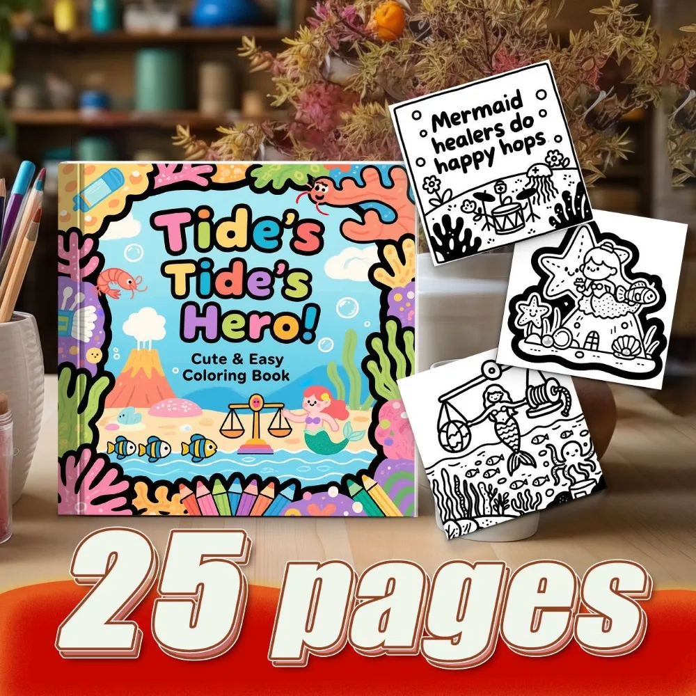 Creative Graffiti Ocean Mermaid Song Coloring Book DIY Creation Personal Expression With Unique Mermaid Song Inspired Patterns
