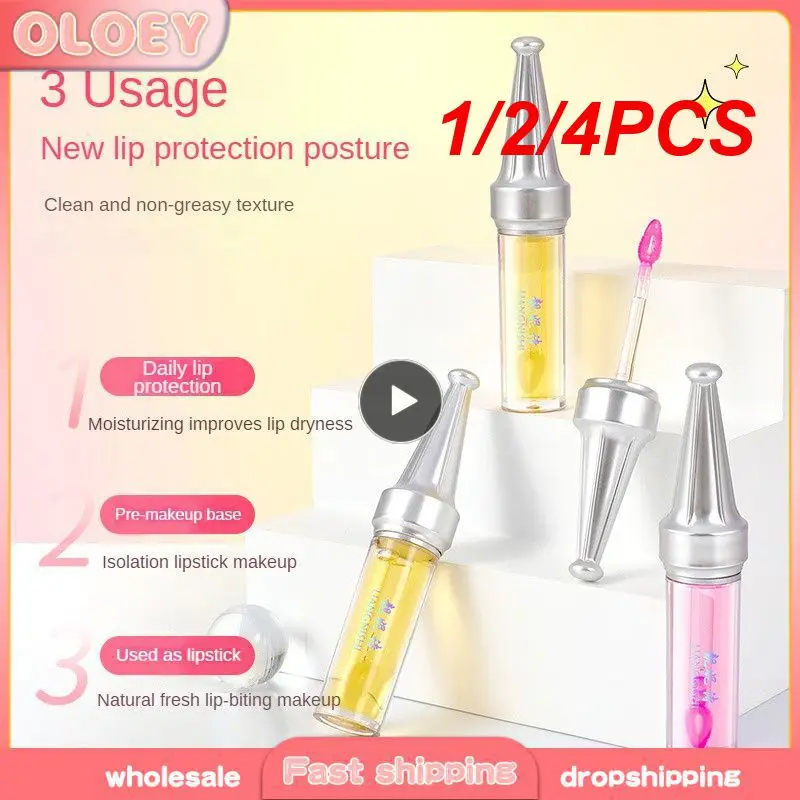 1/2/4PCS Beauty And Health Lip Balm Moisturizing Temperature Change Anti-chapped Lip Lock In Moisture Lip Care Make-up