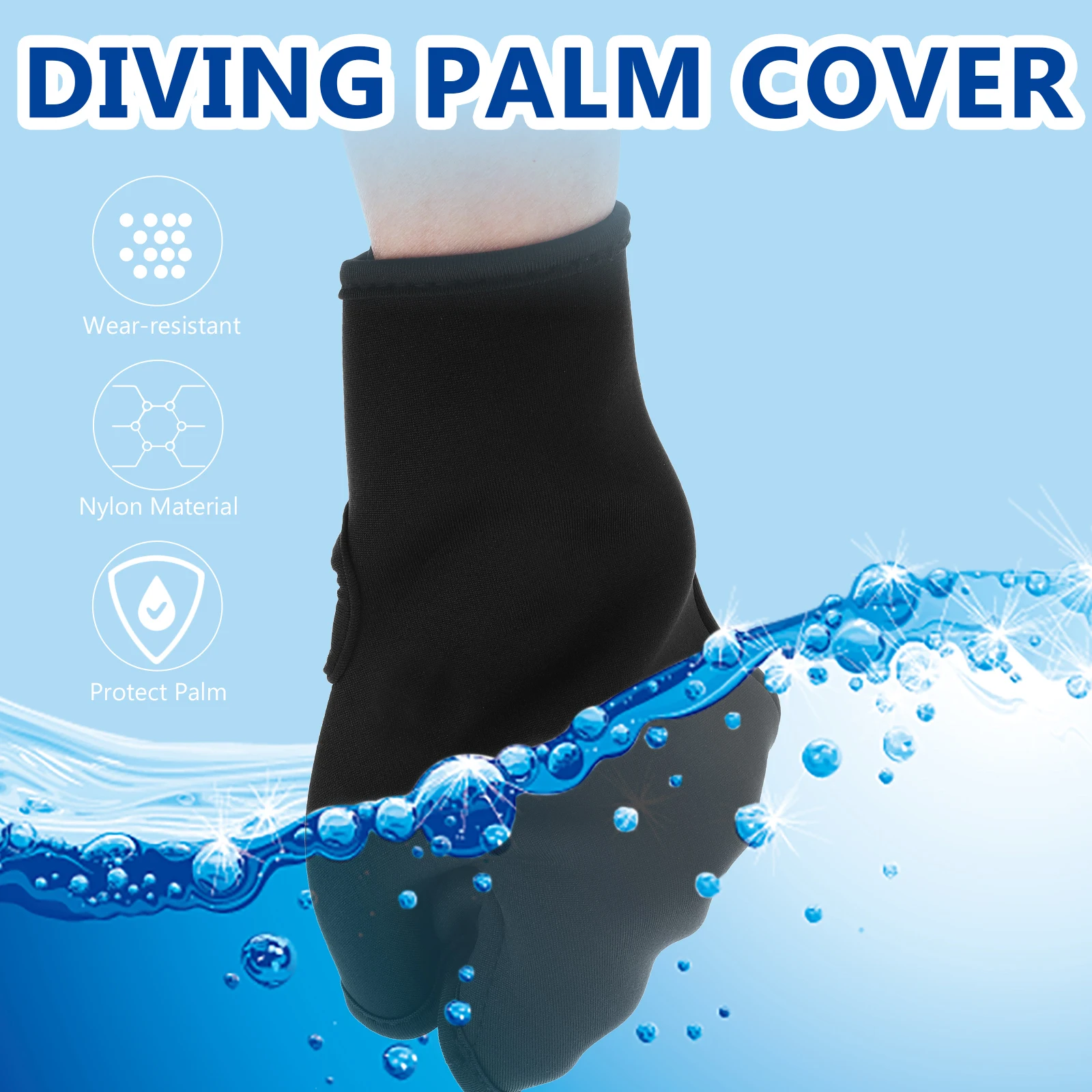 

1Pair Swim Training Gloves Nylon Breathable Hand Protector Diving Swimming Water Sports Fitness Gloves Scuba Mittens
