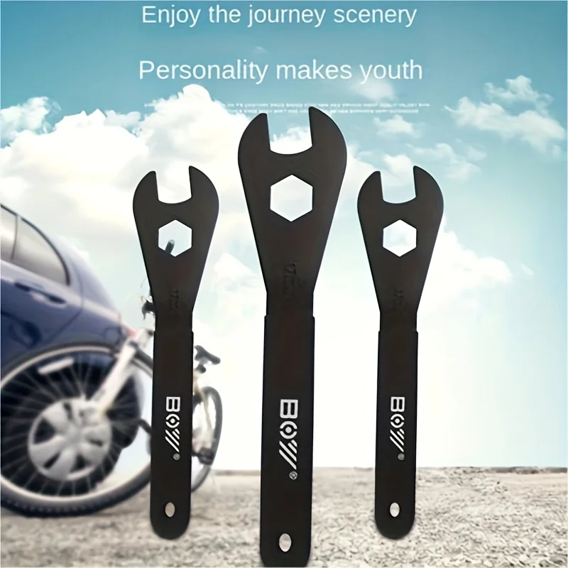 Portable High Carbon Steel Cone Bike Axle Wrenches Set Bicycle Ratchet Spindle Hub Hand Spanner Cycling Outdoor Sports