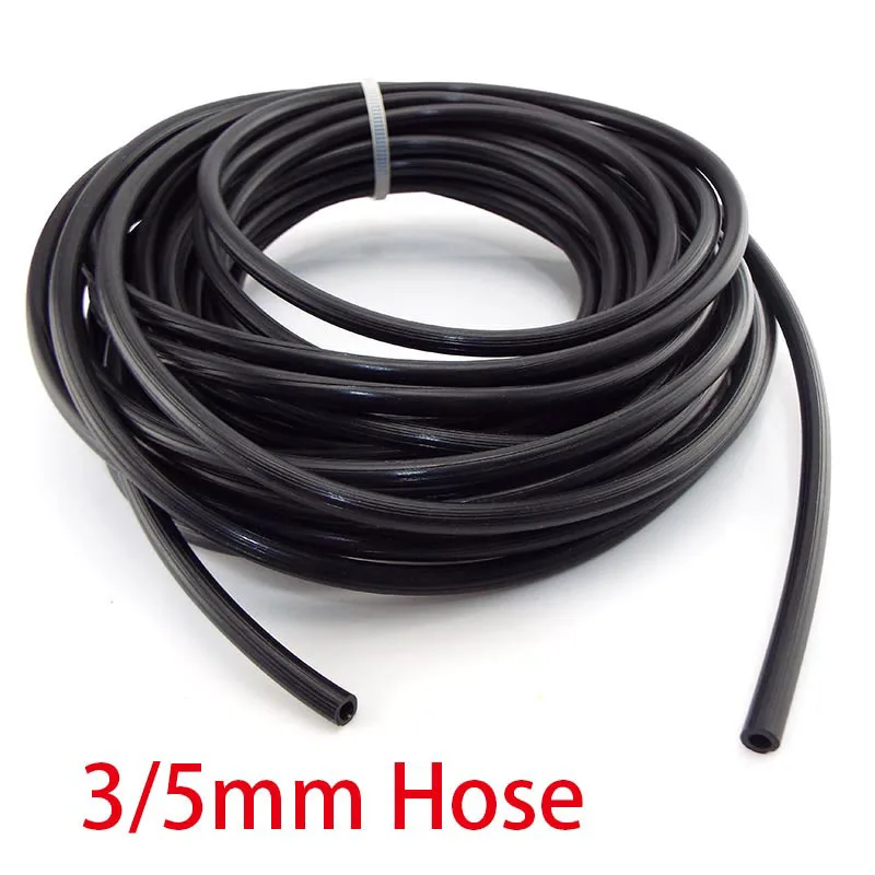 15M Garden Watering 3/5mm Hose Irrigation Pipe 1/8'' Tubing 4mm Puncher Plant Flower Drip Dripper Sprinkler Tube Gardenhouse D2