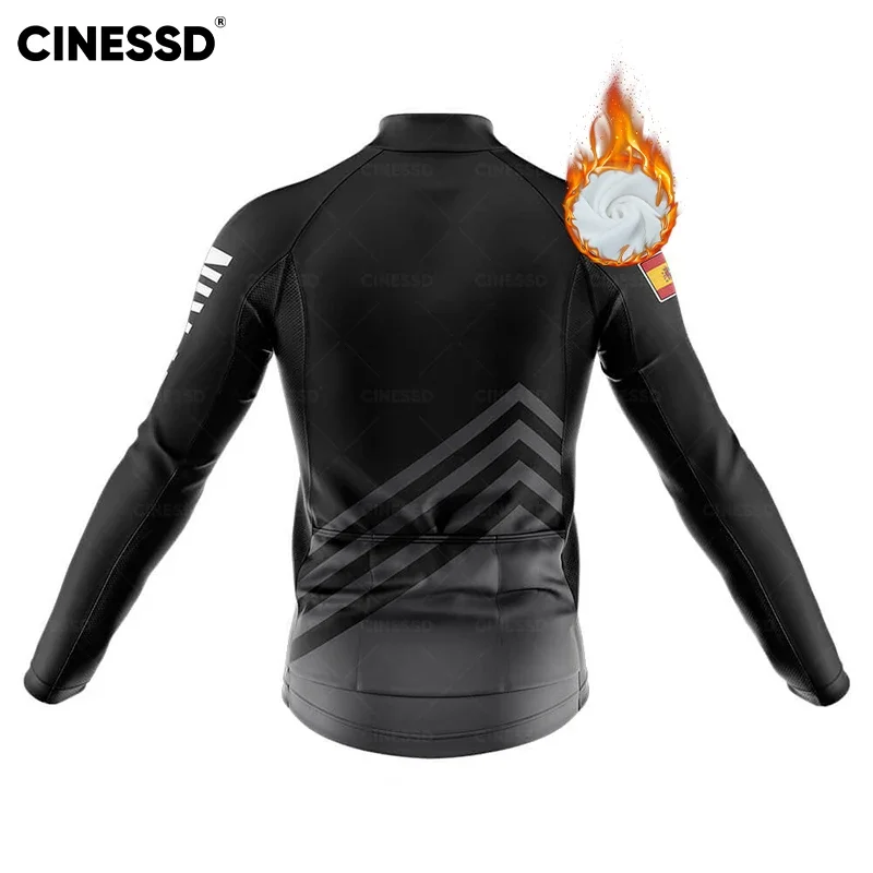 Winter Jacket 2023 Thermal Fleece Cycling Jacket for Men Long Sleeve Bicycle Clothing Ropa ciclismo para hombre MTB Bike Jersey