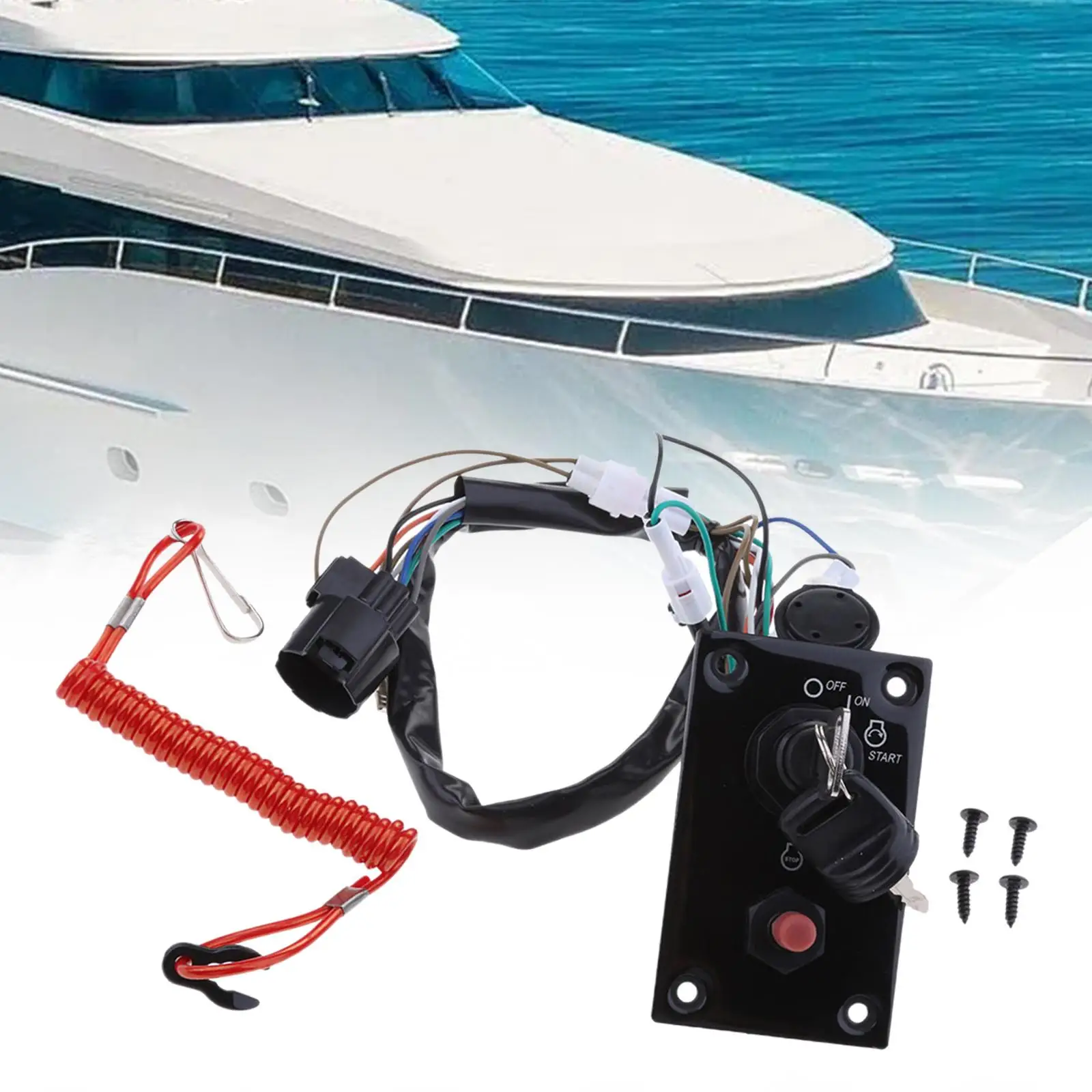 Marine Outboard Switch Panel Assembly Single Engine 37100-96J24 ABS for Suzuki Boats