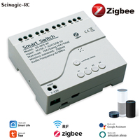 Zigbee Smart Home Switch Module Wireless 7-32V 85-250V RF433 Relay Work with Zigbee Gateway Hub Tuya APP Alexa Google Assistant