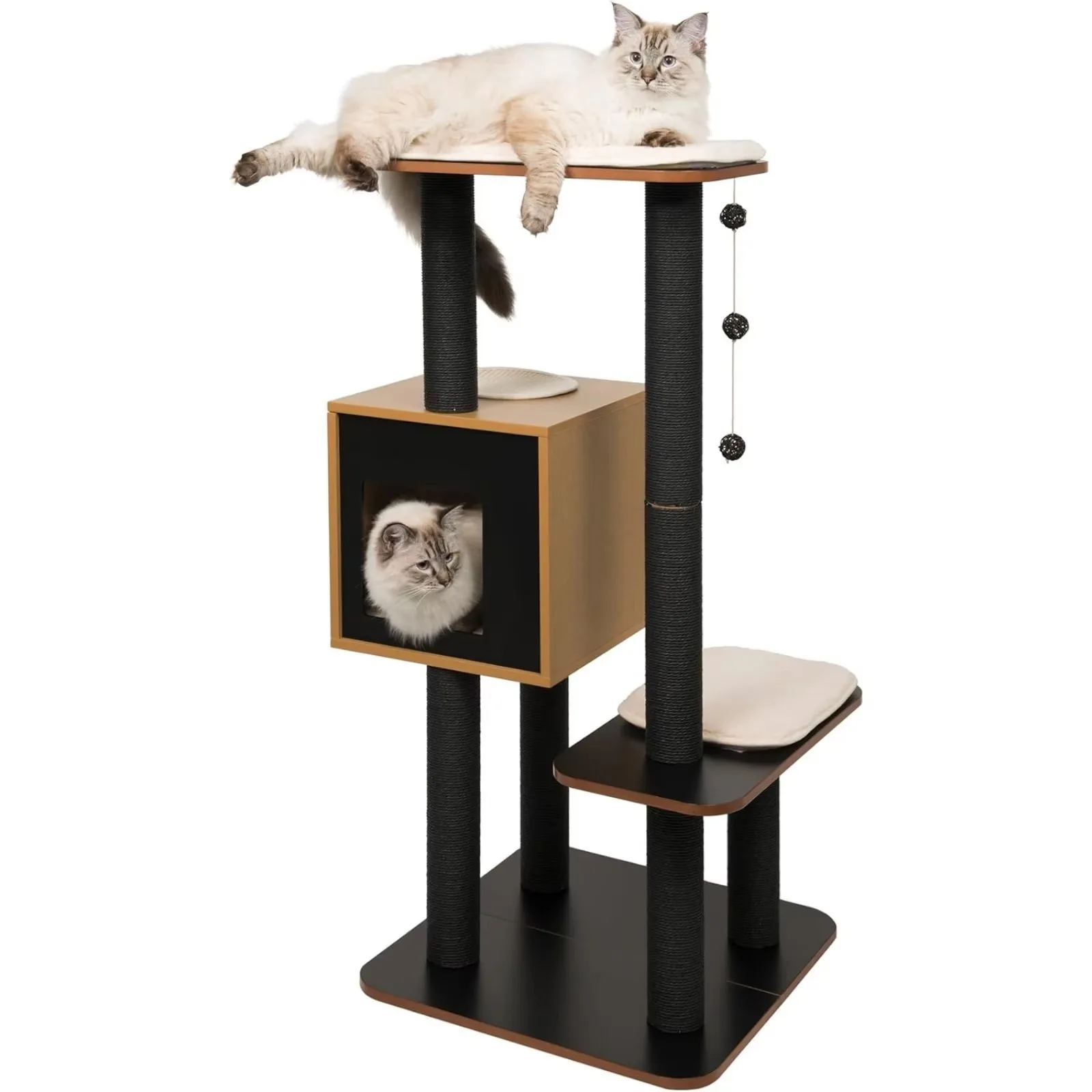 

US Cat Tree, High Base, Black , 52046